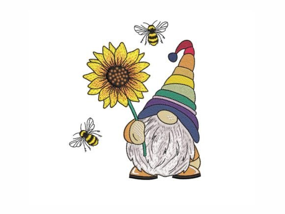 Bee Rainbow Gnome Embroidery Review