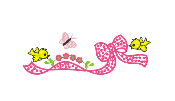 Cute Birds with Butterflty