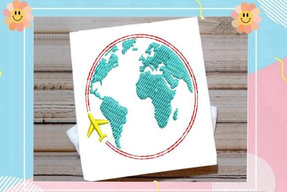 Earth Drawing with Airplane 1
