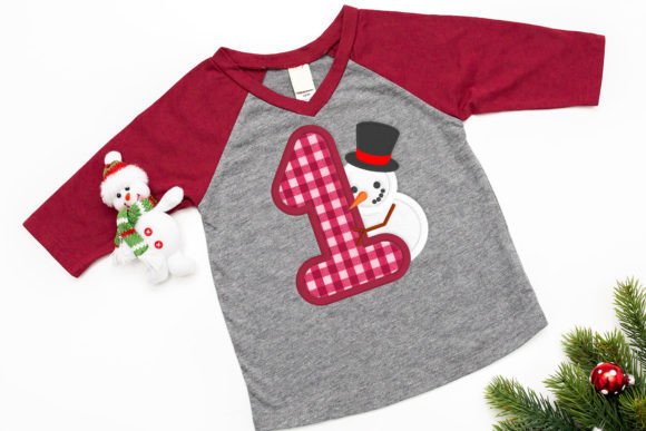 First Winter 1 with Snowman Applique