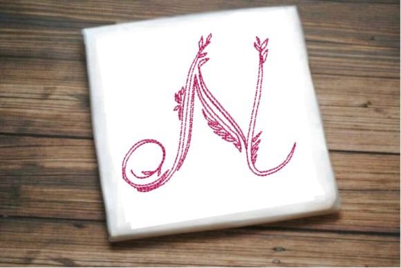 N One Line Beautiful Letter